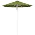 7.5 ft. Silver Aluminum Commercial Market Patio Umbrella Fiberglass Ribs and Pulley Lift in Spectrum Cilantro Sunbrella