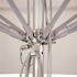 7.5 ft. Silver Aluminum Commercial Market Patio Umbrella Fiberglass Ribs and Pulley Lift in Heather Teak Sunbrella