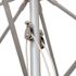 7.5 ft. Silver Aluminum Commercial Market Patio Umbrella Fiberglass Ribs and Pulley Lift in Heather Teak Sunbrella