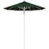 7.5 ft. Silver Aluminum Commercial Market Patio Umbrella Fiberglass Ribs and Pulley Lift in Forest Green Sunbrella
