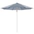 9 ft. Silver Aluminum Commercial Fiberglass Ribs Market Patio Umbrella and Pulley Lift in Dolce Oasis Sunbrella