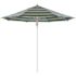 9 ft. Silver Aluminum Commercial Fiberglass Ribs Market Patio Umbrella and Pulley Lift in Seville Seaside Sunbrella