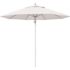 9 ft. Silver Aluminum Commercial Fiberglass Ribs Market Patio Umbrella and Pulley Lift in Natural Sunbrella