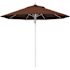 California Umbrella 9 ft. Silver Aluminum Commercial Fiberglass Ribs Market Patio Umbrella and Pulley Lift in Henna Sunbrella