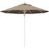 California Umbrella 9 ft. Silver Aluminum Commercial Fiberglass Ribs Market Patio Umbrella and Pulley Lift in Taupe Sunbrella