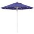 9 ft. Silver Aluminum Commercial Fiberglass Ribs Market Patio Umbrella and Pulley Lift in Pacific Blue Sunbrella