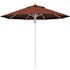 9 ft. Silver Aluminum Commercial Fiberglass Ribs Market Patio Umbrella and Pulley Lift in Terracotta Sunbrella