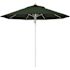 9 ft. Silver Aluminum Commercial Fiberglass Ribs Market Patio Umbrella and Pulley Lift in Forest Green Sunbrella