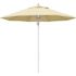 9 ft. Silver Aluminum Commercial Fiberglass Ribs Market Patio Umbrella and Pulley Lift in Canvas Sunbrella