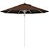 9 ft. Silver Aluminum Commercial Fiberglass Ribs Market Patio Umbrella and Pulley Lift in Bay Brown Sunbrella