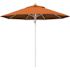 9 ft. Silver Aluminum Commercial Fiberglass Ribs Market Patio Umbrella and Pulley Lift in Tuscan Sunbrella