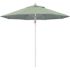 California Umbrella 9 ft. Silver Aluminum Commercial Fiberglass Ribs Market Patio Umbrella and Pulley Lift in Spa Sunbrella