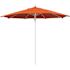 11 ft. Silver Aluminum Commercial Market Patio Umbrella Fiberglass Ribs and Pulley Lift in Melon Sunbrella