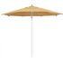11 ft. Silver Aluminum Commercial Market Patio Umbrella Fiberglass Ribs and Pulley Lift in Wheat Sunbrella