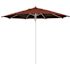 11 ft. Silver Aluminum Commercial Fiberglass Ribs Market Patio Umbrella and Pulley Lift in Henna Sunbrella