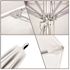 11 ft. Silver Aluminum Commercial Fiberglass Ribs Market Patio Umbrella and Pulley Lift in Seville Seaside Sunbrella