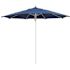 11 ft. Silver Aluminum Commercial Fiberglass Ribs Market Patio Umbrella and Pulley Lift in Regatta Sunbrella