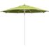 11 ft. Silver Aluminum Commercial Fiberglass Ribs Market Patio Umbrella and Pulley Lift in Parrot Sunbrella