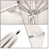 11 ft. Silver Aluminum Commercial Market Patio Umbrella Fiberglass Ribs and Pulley lift in Sunflower Yellow Sunbrella