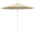 11 ft. Silver Aluminum Commercial Market Patio Umbrella Fiberglass Ribs and Pulley lift in Canvas Sunbrella
