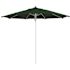 11 ft. Silver Aluminum Commercial Market Patio Umbrella Fiberglass Ribs and Pulley lift in Forest Green Sunbrella