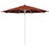 11 ft. Silver Aluminum Commercial Market Patio Umbrella Fiberglass Ribs and Pulley lift in Terracotta Sunbrella
