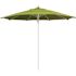 11 ft. Silver Aluminum Commercial Market Patio Umbrella Fiberglass Ribs and Pulley lift in Macaw Sunbrella