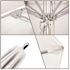 11 ft. Silver Aluminum Commercial Market Patio Umbrella Fiberglass Ribs and Pulley lift in Cocoa Sunbrella