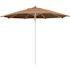 11 ft. Silver Aluminum Commercial Market Patio Umbrella Fiberglass Ribs and Pulley lift in Cocoa Sunbrella