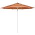 11 ft. Silver Aluminum Commercial Market Patio Umbrella Fiberglass Ribs and Pulley lift in Astoria Sunset Sunbrella