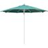 11 ft. Silver Aluminum Commercial Market Patio Umbrella Fiberglass Ribs and Pulley lift in Aruba Sunbrella