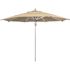 California Umbrella 11 ft. Silver Aluminum Commercial Market Patio Umbrella with Pulley Lift in Antique Beige Sunbrella