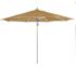 California Umbrella 11 ft. Silver Aluminum Commercial Market Patio Umbrella with Pulley Lift in Linen Sesame Sunbrella