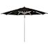 California Umbrella 11 ft. Silver Aluminum Commercial Market Patio Umbrella with Pulley Lift in Black Sunbrella