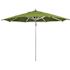 California Umbrella 11 ft. Silver Aluminum Commercial Market Patio Umbrella with Pulley Lift in Specturm Cilantro Sunbrella
