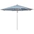 California Umbrella 11 ft. Silver Aluminum Commercial Market Patio Umbrella with Pulley Lift in Dolce Oasis Sunbrella