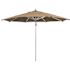 California Umbrella 11 ft. Silver Aluminum Commercial Market Patio Umbrella with Pulley Lift in Heather Beige Sunbrella