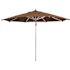 California Umbrella 11 ft. Silver Aluminum Commercial Market Patio Umbrella with Pulley Lift in Teak Sunbrella