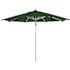 California Umbrella 11 ft. Silver Aluminum Commercial Market Patio Umbrella with Pulley Lift in Forest Green Sunbrella