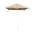 California Umbrella 6 ft. Silver Aluminum Commercial Market Patio Umbrella with Pulley Lift in Antique Beige Sunbrella