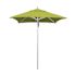 California Umbrella 6 ft. Silver Aluminum Commercial Market Patio Umbrella with Pulley Lift in Macaw Sunbrella