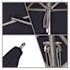 California Umbrella 6 ft. Silver Aluminum Commercial Market Patio Umbrella with Pulley Lift in Navy Sunbrella