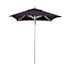 California Umbrella 6 ft. Silver Aluminum Commercial Market Patio Umbrella with Pulley Lift in Navy Sunbrella