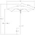 California Umbrella 6 ft. Silver Aluminum Commercial Market Patio Umbrella with Pulley Lift in Tuscan Sunbrella