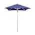 California Umbrella 6 ft. Silver Aluminum Commercial Market Patio Umbrella with Pulley Lift in Pacific Blue Sunbrella