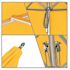California Umbrella 6 ft. Silver Aluminum Commercial Market Patio Umbrella with Pulley Lift in Sunflower Yellow Sunbrella
