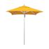 California Umbrella 6 ft. Silver Aluminum Commercial Market Patio Umbrella with Pulley Lift in Sunflower Yellow Sunbrella