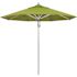 California Umbrella 9 ft. Silver Aluminum Commercial Market Patio Umbrella with Pulley Lift in Macaw Sunbrella