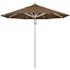 California Umbrella 9 ft. Silver Aluminum Commercial Market Patio Umbrella with Pulley Lift in Cocoa Sunbrella