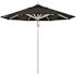 California Umbrella 9 ft. Silver Aluminum Commercial Market Patio Umbrella with Pulley Lift in Black Sunbrella
